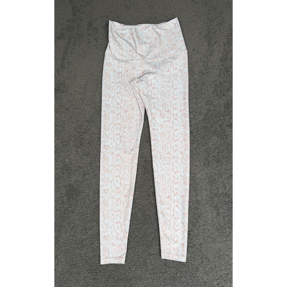 Old Navy Active Powersoft High Waisted Snakeskin Print Leggings Pink Grey Small